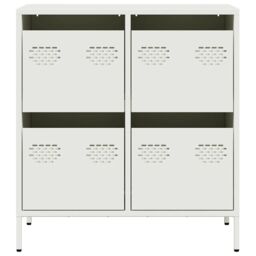 Berkfield Home Sideboard¬†White 68x39x73.5 cm Cold-rolled Steel in White - thumbnail 5