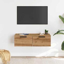 Berkfield Home Wall Cabinet Old Wood 68x30x20 cm Engineered Wood in Brown - Size: 68 x 30 x 20 cm - thumbnail 3