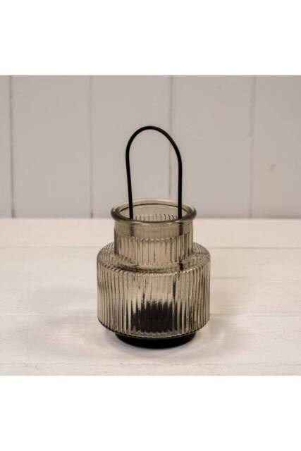 KDMD Smokey Brown Glass Candle Holder Small - image 1