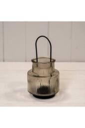KDMD Smokey Brown Glass Candle Holder Small - thumbnail 2