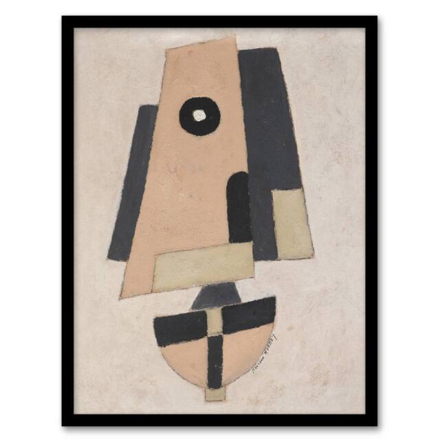 Artery8 Movement Bermuda Abstract Painting Hartley Framed Wall Art Print in Pink - Size: A4 - image 1