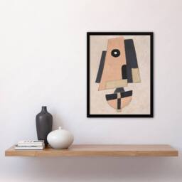 Artery8 Movement Bermuda Abstract Painting Hartley Framed Wall Art Print in Pink - Size: A4 - thumbnail 2