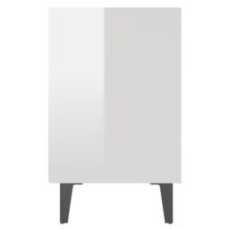 Berkfield Home Bed Cabinets with Metal Legs 2 pcs High Gloss White 40x30x50 cm - Size: 40 x 30 x 50 cm - thumbnail 6