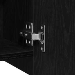 Berkfield Home Black Oak Bathroom Mirror Cabinet - 62.5 x 20.5 x 64 cm - Made of… - thumbnail 9