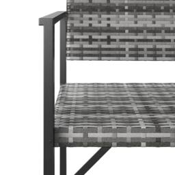 Berkfield Home Beautiful 2-Seater Garden Bench Grey Poly Rattan - thumbnail 6