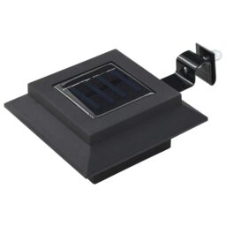 Berkfield Home Outdoor Solar Lamps 12 pcs LED Square 12 cm Black - thumbnail 2
