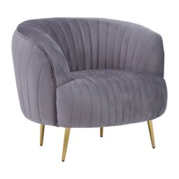 Orsina Florina Grey Velvet Chair With Gold Legs - thumbnail 4