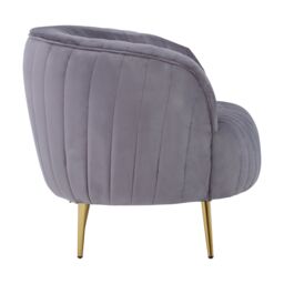 Orsina Florina Grey Velvet Chair With Gold Legs - thumbnail 3