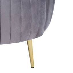 Orsina Florina Grey Velvet Chair With Gold Legs - thumbnail 5