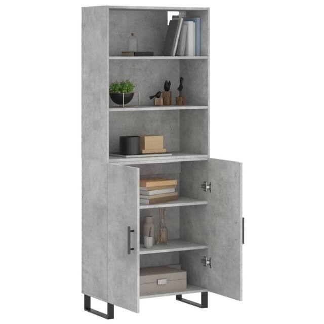 Berkfield Home Highboard Concrete Grey 69.5x34x180 cm Engineered Wood - image 1
