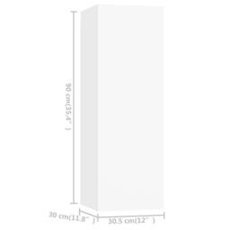 Berkfield Home Modern 4 Piece TV Cabinet Set White Engineered Wood - thumbnail 7