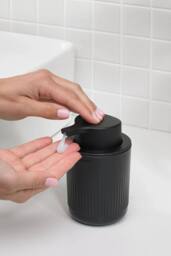 ReBorn Bathroom Caddy Large, Soap Dispenser & Soap Dish Set - Black - thumbnail 4