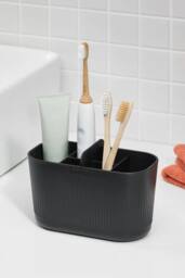 ReBorn Bathroom Caddy Large, Soap Dispenser & Soap Dish Set - Black - thumbnail 3