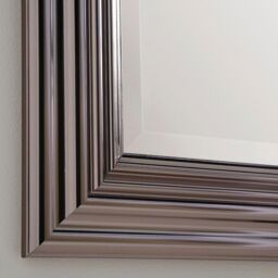 Yearn Mirrors Yearn Dark Chrome Wall Mirror 90.5x65cm in Metallics - Size: 90.5x65 cm - thumbnail 2