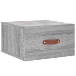 Berkfield Home Wall-mounted Bedside Cabinet Grey Sonoma 35x35x20 cm - Size: 35 x 35 x 20 cm - thumbnail 2