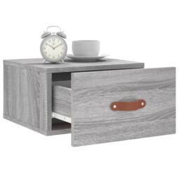 Berkfield Home Wall-mounted Bedside Cabinet Grey Sonoma 35x35x20 cm - Size: 35 x 35 x 20 cm - thumbnail 4