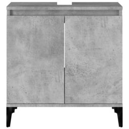 Berkfield Home Sink Cabinet Concrete Grey 58x33x60 cm Engineered Wood - Size: 58 x 33 x 60 cm - thumbnail 6