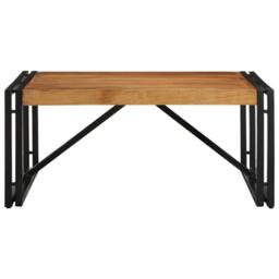 Berkfield Home Sturdy Coffee Table 80x80x35 cm Solid Wood Acacia in Brown - Size: 80 x 80 x 35 cm - thumbnail 3