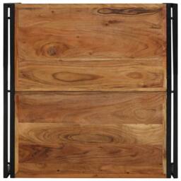 Berkfield Home Sturdy Coffee Table 80x80x35 cm Solid Wood Acacia in Brown - Size: 80 x 80 x 35 cm - thumbnail 4