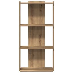 Berkfield Home Bookcase 3-Tier Artisan Oak 60x30x120 cm Engineered Wood in Brown - Size: 60 x 30 x 120 cm - thumbnail 4