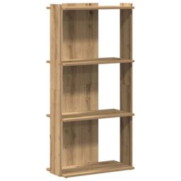 Berkfield Home Bookcase 3-Tier Artisan Oak 60x30x120 cm Engineered Wood in Brown - Size: 60 x 30 x 120 cm - thumbnail 2