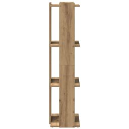 Berkfield Home Bookcase 3-Tier Artisan Oak 60x30x120 cm Engineered Wood in Brown - Size: 60 x 30 x 120 cm - thumbnail 5