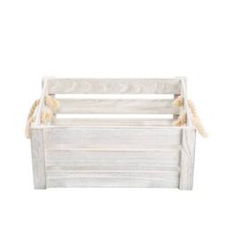 SPETLEK Wooden Crates shelve Box Christmas Gift Hampers Large in Light Grey - thumbnail 2