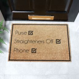 Artsy Mats Purse Straighteners Phone Doormat in Black - Size: 40 cm x 60 cm - thumbnail 5