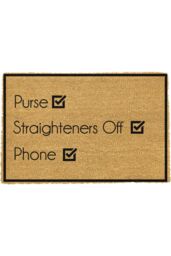 Artsy Mats Purse Straighteners Phone Doormat in Black - Size: 40 cm x 60 cm - thumbnail 1