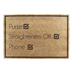 Artsy Mats Purse Straighteners Phone Doormat in Black - Size: 40 cm x 60 cm - thumbnail 6