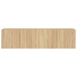Berkfield Home TV Cabinets Wall-mounted 2 pcs Sonoma Oak 80x30x41 cm in Light Oak - Size: 80 x 30 x 41 cm - thumbnail 7