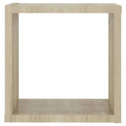 Berkfield Home Wall Cube Shelves 4 pcs Sonoma Oak 30x15x30 cm in Light Tan - Size: 30 x 15 x 30 cm - thumbnail 8