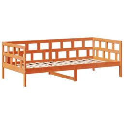 Berkfield Home Day Bed with Roof without Mattress Wax Brown 80x200 cm Solid Wood - thumbnail 6