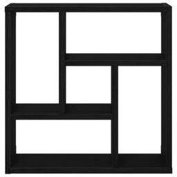 Berkfield Home Wall Shelf Black Oak 45x16x45 cm Engineered Wood - Size: 45 x 16 x 45 cm - thumbnail 5