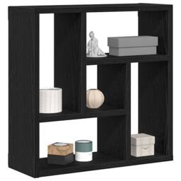 Berkfield Home Wall Shelf Black Oak 45x16x45 cm Engineered Wood - Size: 45 x 16 x 45 cm - thumbnail 4