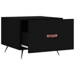Berkfield Home Coffee Table Black 50x50x40 cm Engineered Wood - Size: 50 x 50 x 40 cm - thumbnail 6