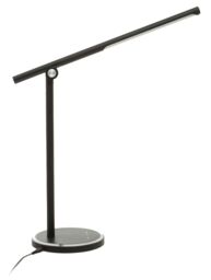 Orsina Black Aluminium Touch Lamp, Modern Rotatable Desk Lamp With Round Base, Sleek Touch-Control Table Light - thumbnail 4