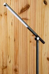 Orsina Black Aluminium Touch Lamp, Modern Rotatable Desk Lamp With Round Base, Sleek Touch-Control Table Light - thumbnail 3
