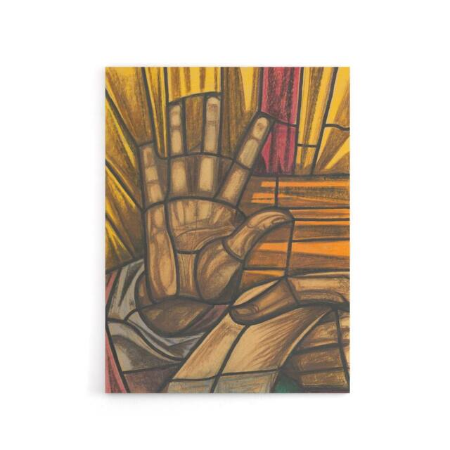 "Artery8 St Luke Hand Design for Dom Church Holst Canvas Wall Art Print - Size: W12"" x H16""" - image 1