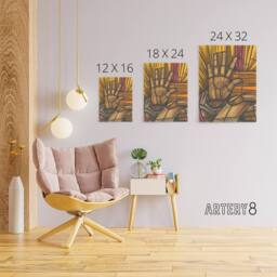 "Artery8 St Luke Hand Design for Dom Church Holst Canvas Wall Art Print - Size: W12"" x H16""" - thumbnail 4