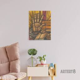 "Artery8 St Luke Hand Design for Dom Church Holst Canvas Wall Art Print - Size: W12"" x H16""" - thumbnail 3