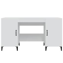 Berkfield Home Desk White 140x50x75 cm Engineered Wood - Size: 140 x 50 x 75 cm - thumbnail 6
