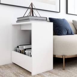 Berkfield Home Side Table White 50x26x50 cm Engineered Wood - Size: 50 x 26 x 50 cm