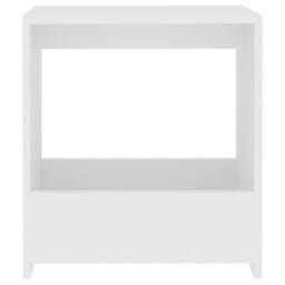 Berkfield Home Side Table White 50x26x50 cm Engineered Wood - Size: 50 x 26 x 50 cm - thumbnail 4