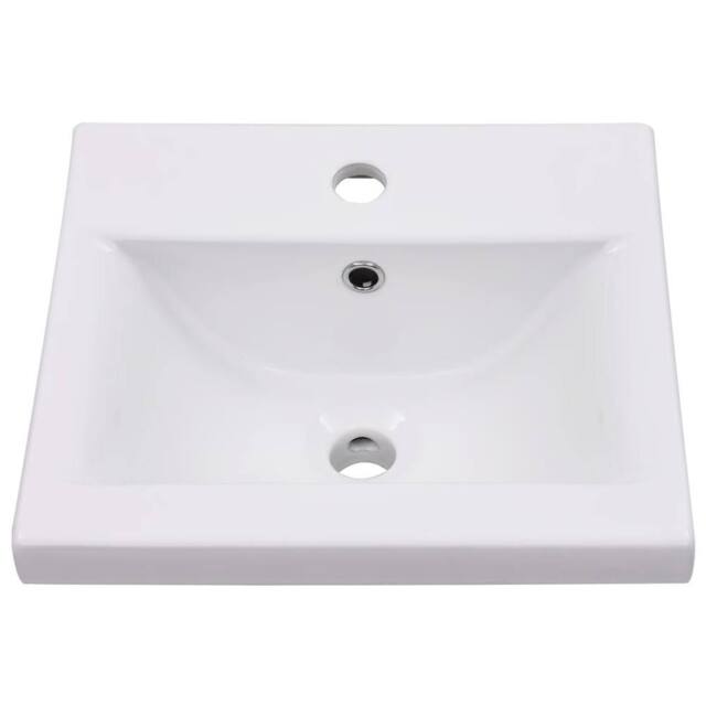 Berkfield Home Elegant Built-in Basin 42x39x18 cm Ceramic White - Size: 42 x 39 x 18 cm - image 1