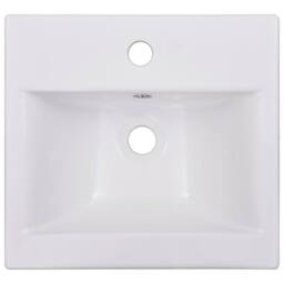 Berkfield Home Elegant Built-in Basin 42x39x18 cm Ceramic White - Size: 42 x 39 x 18 cm - thumbnail 4
