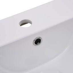 Berkfield Home Elegant Built-in Basin 42x39x18 cm Ceramic White - Size: 42 x 39 x 18 cm - thumbnail 5
