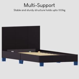 Home Discount Vida Designs Lisbon Single Faux Leather Bed Frame UKFR Fabric Storage in Brown - thumbnail 6