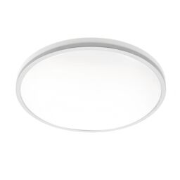 CGC Lighting Tula Grey Trim LED Surface Mount Ceiling Light Bulkhead IP44 White Opal 4000k - thumbnail 1