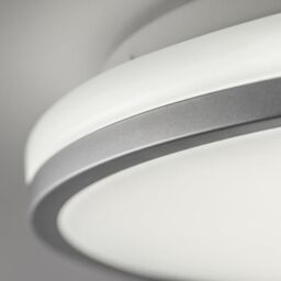 CGC Lighting Tula Grey Trim LED Surface Mount Ceiling Light Bulkhead IP44 White Opal 4000k - thumbnail 3